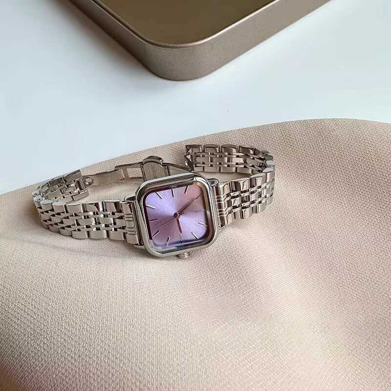 Fashion Simple Women Watch Versatile Ins Watch Female Student Bamboo Knot Steel Band Quartz Watch Luxury Gift WatchT250408