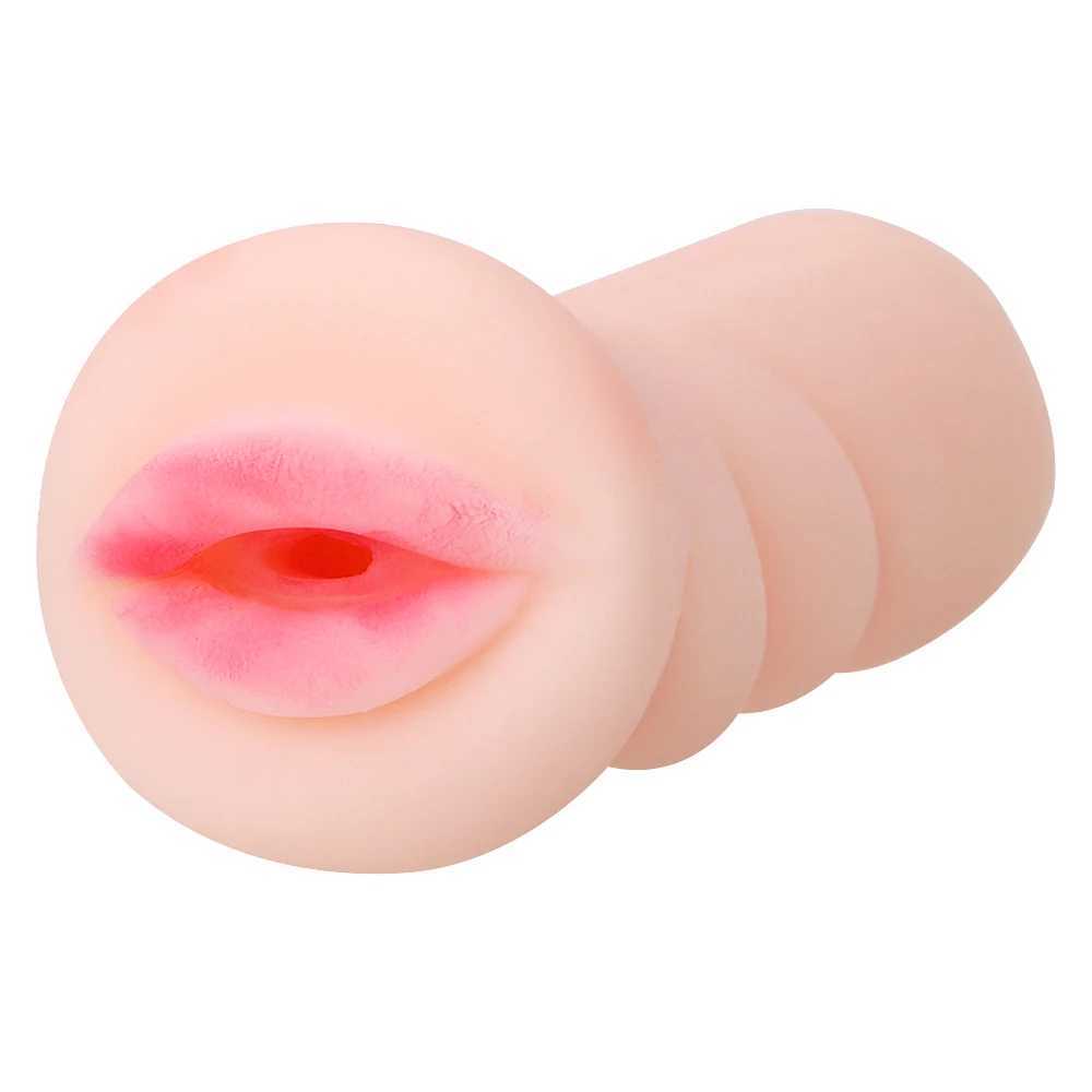 11cm Silicone Male Masturbator Artificial Oral Anal Vaginal for Male 18 Penis Pump Glans Suction Cup Real Cat Sex Toy Sex ProductsXJ250408
