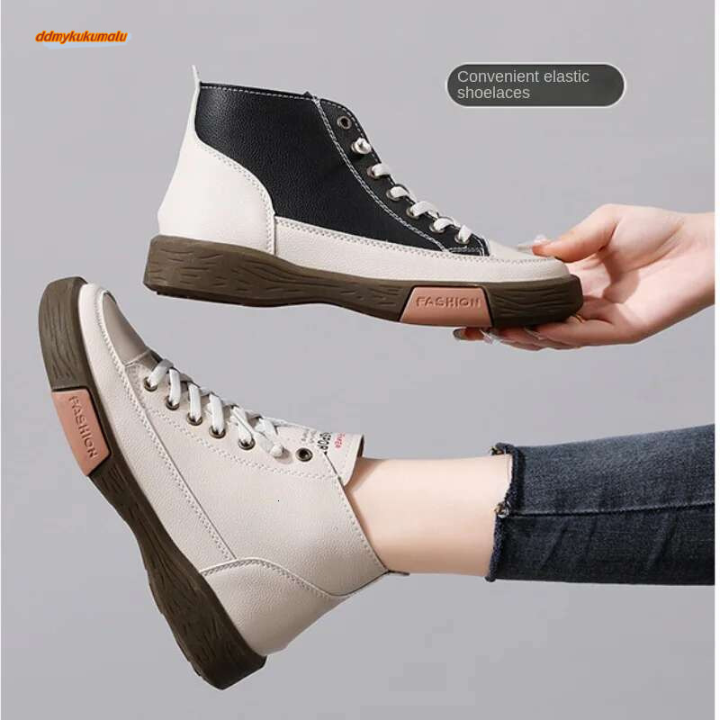 Casual Genuine Leather with Soft Sole Women, Sports Walking Tracks Girl and Student, Flat Acts for Running, Fashionable Marton Boots #ddmykukumalu
