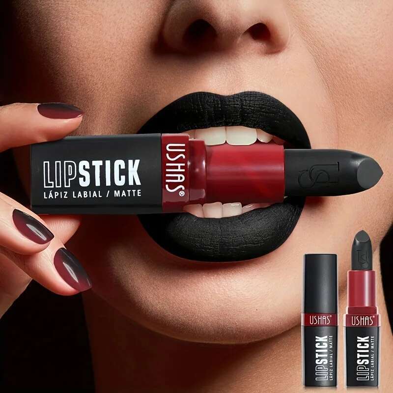 Black Halloween Cosplay Nude Veet Lipstick High Pigmented Waterproof Longlasting Lip Makeup Women for Party