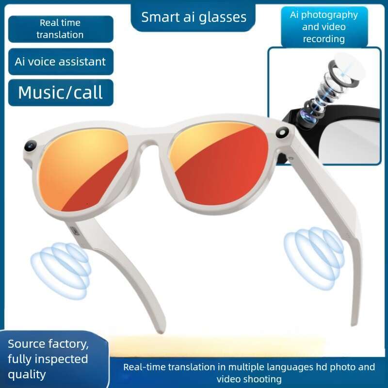 Famous Brand Designer Sunglasses AI Image Recognition Simultaneous Translation HD Anti-shake Camera Bluetooth Smart Glasses