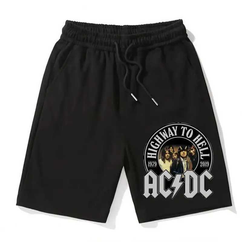 ACDC band heavy metal rock peripheral shorts mens summer trend sports casual five point shorts anime shortsXJ250407