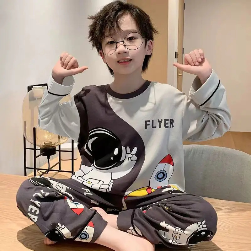 Loungewear Boy Childrens Pajamas Pijama Pajama Sets Clothes Sleepwear Robe Clothing Mother Kids 250407