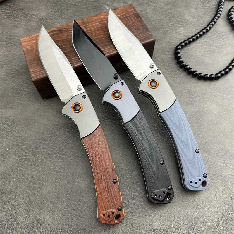 BM 15080 Crooked River 3-color Pocket Knife Outdoor Tactical Hunting Camping Hiking Survival EDC Pocket Knife Mens Gift X250408