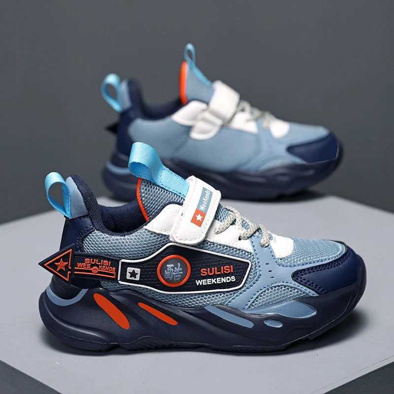 Summer childrens sports shoes boys sports shoes outdoor mesh comfortable and breathable childrens casual shoes boys running tennis shoes W250407