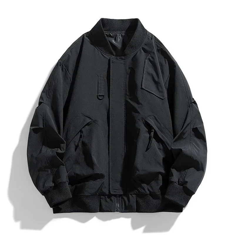 Extra Large Mens Bomber Jacket Spring Super Windproof Machine Fashion Cargo High Street Loose Lightweight Zipper 8XL 250407