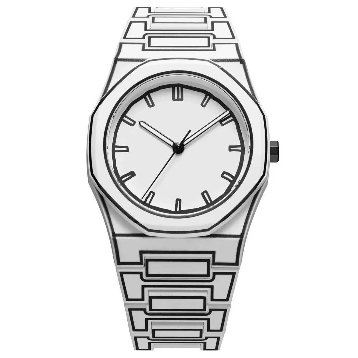 Modern Minimalist Sketching Creative Sports and Leisure Watch Creative Design Waterproof Watch Y250407