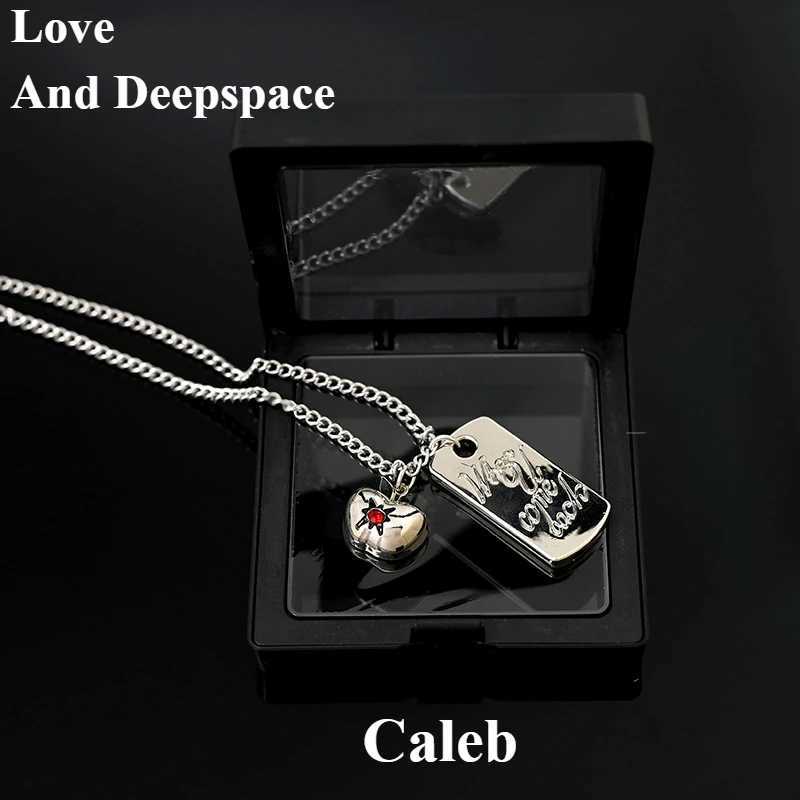 Love And Deepspace Caleb Same Stainless Steel Anime Style Solid Necklace Non Fading Titanium Steel Square Brand Necklace PeripheC250407