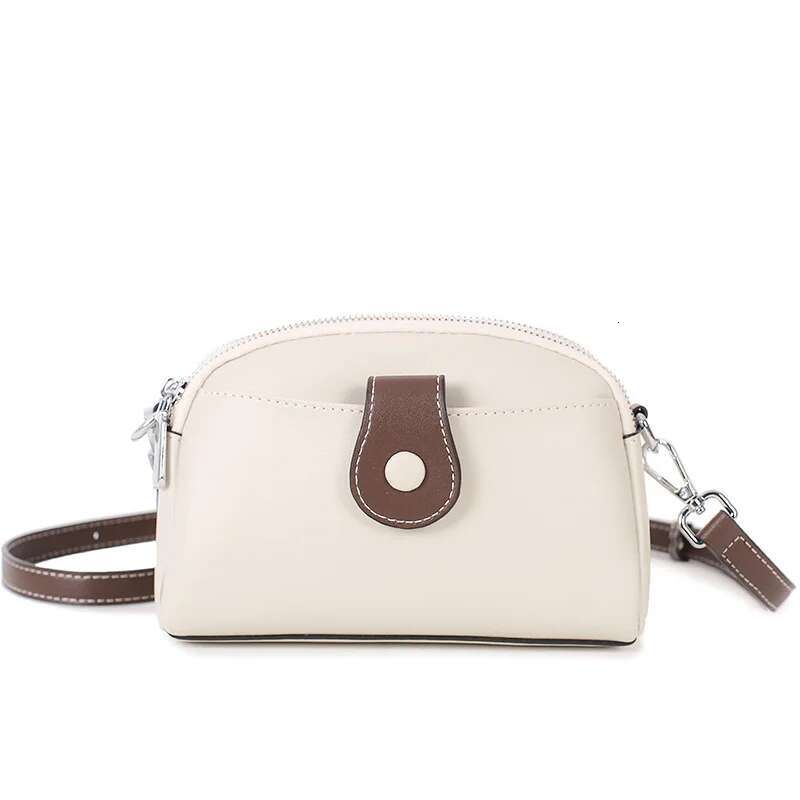 Women Versatile Cowhide Leather Handbag Small Purse Ladies New Fashion Texture Phone Bag Single Shoulder Messenger Casual Bags