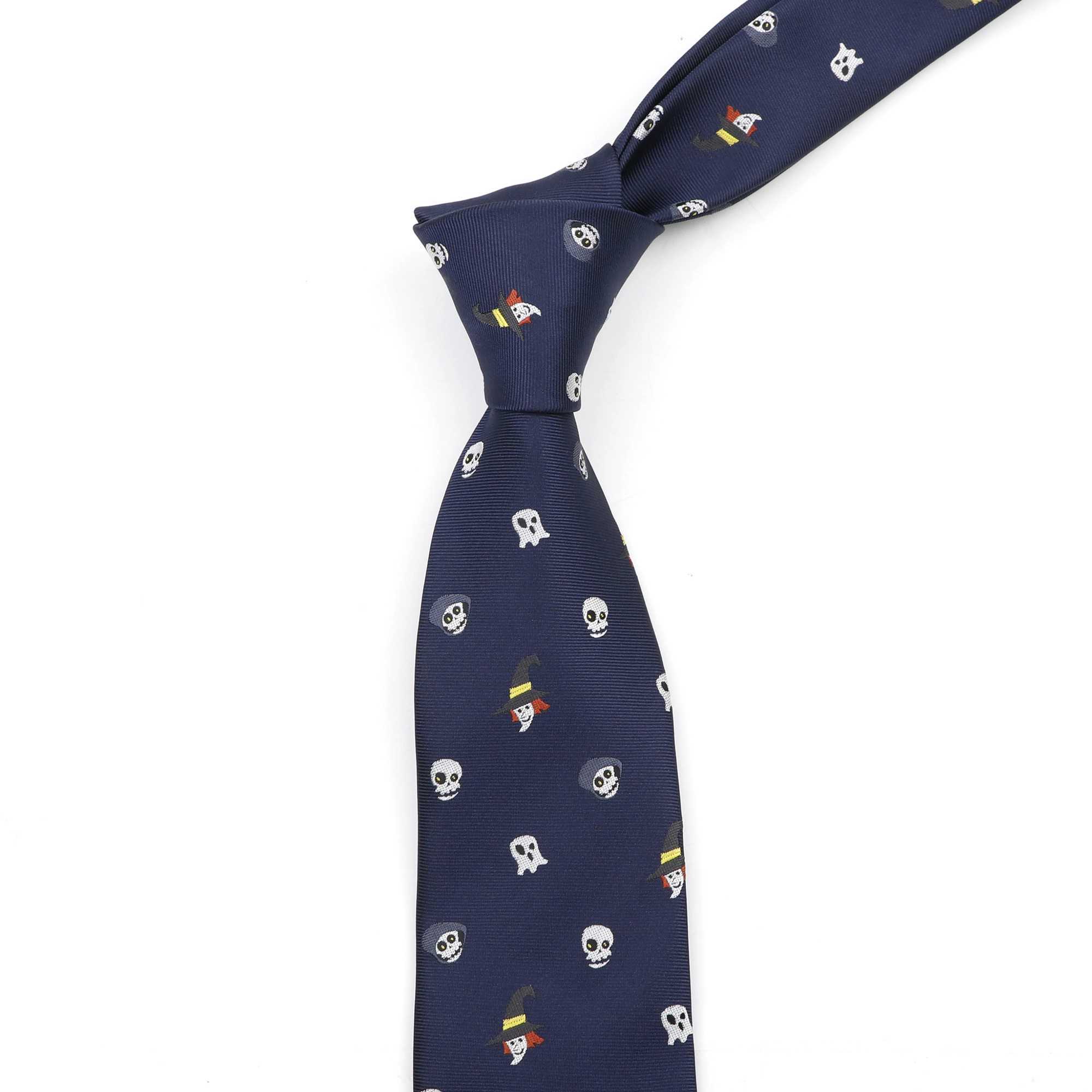 Trendy Design Mens Microfiber Jacquard Necktie Plant Skl Flower Woven Tie Wedding Party Fathers Day Birthday Gift X250407