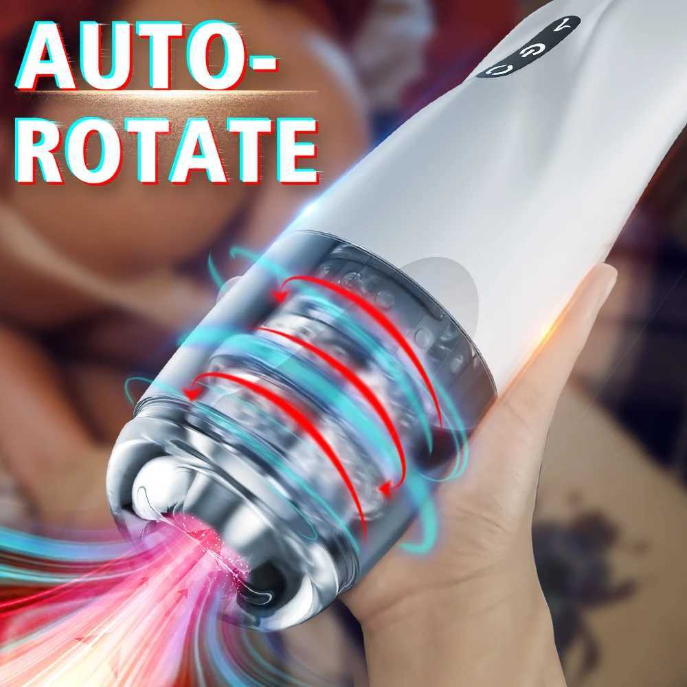 Automatic mens masturbation cup mens rotating pocket cat silicone vaginal stroke mens masturbation toy oral sex machineXJ250408