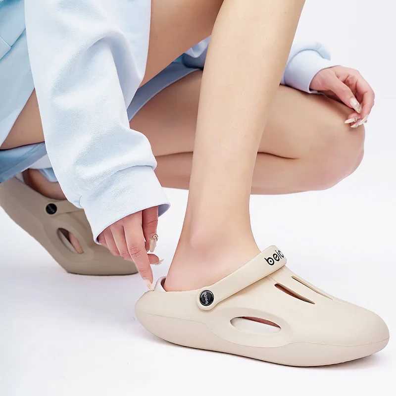 New Arrival Comwarm Summer Clogs Womens Slippers Summer Fashion Platform Cave Shoes Beach Sandals Casual Indoor Bathroom Shoes T250407