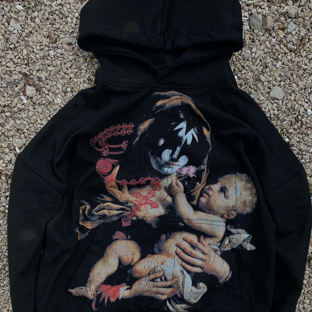 2025 regular printed men's women's hooded sweatshirt, fashionable and personalized, niche hoodie