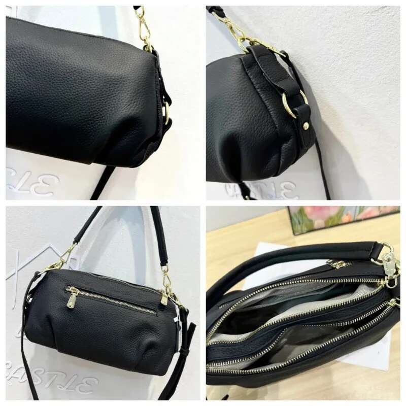 Ladies' Cow Leather Shoulder Large Capacity Fashionable Minimalist Tote Bag Women's Handbag With Multiple Colors To Match
