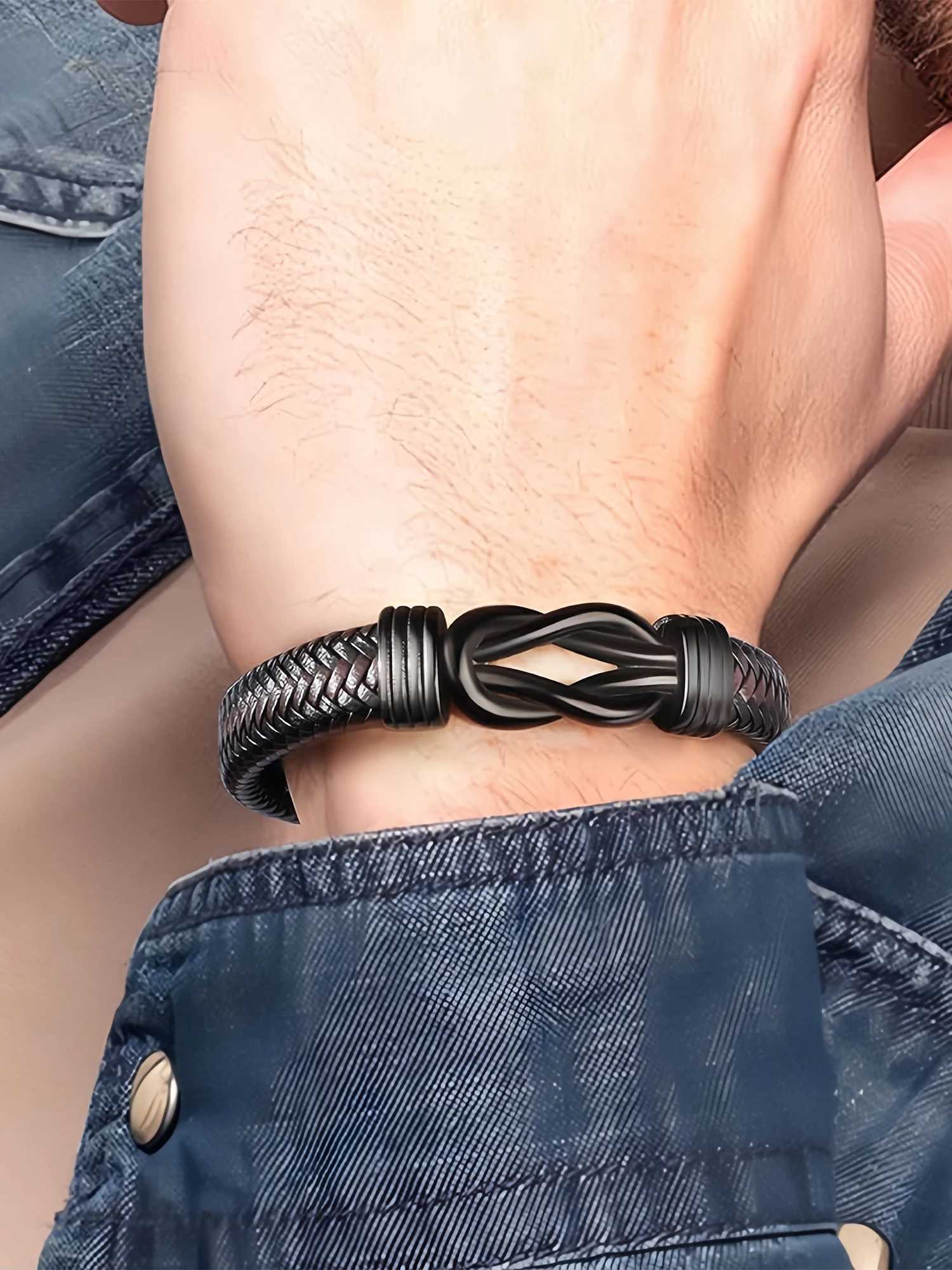 Vntines Day Gifts for Him Birtay Gifts for Man To My Man Gift Bracelets for Man Leather Bracelets for Boyfriend HusbandC250408