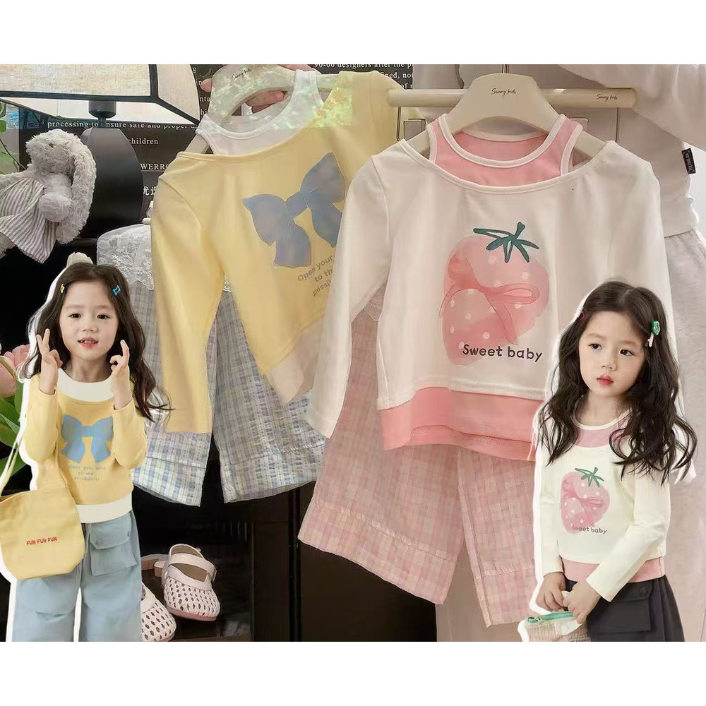 Ddmyshoesvip Two Long Sleeved T Shirts For Girls Vacation European Western Style Top Fresh And Casual Versatile