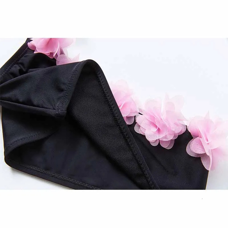 Childrens Swimwear Set Girls Lace Bikini Suit Kids Flowers Split Swimsuit 2 Pieces Summer Seaside Beachwear 3-12 Years 250407