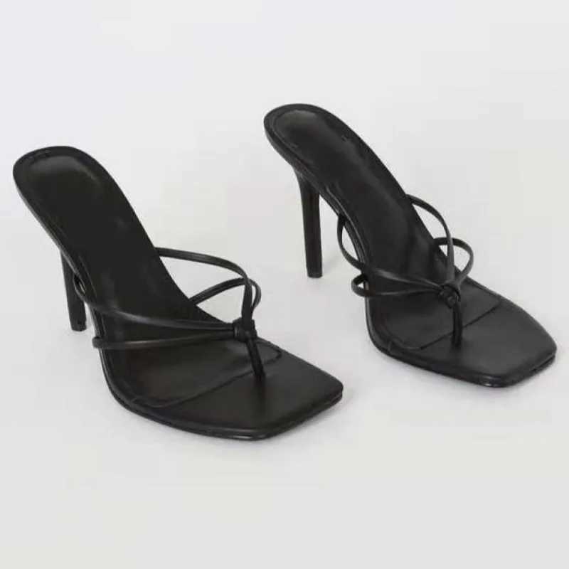 2025 New Summer Womens Fi Sandals High Heels Solid Color Thin Strip Sexy Style Pinch Toe Thin Strip SandalsXJ250407