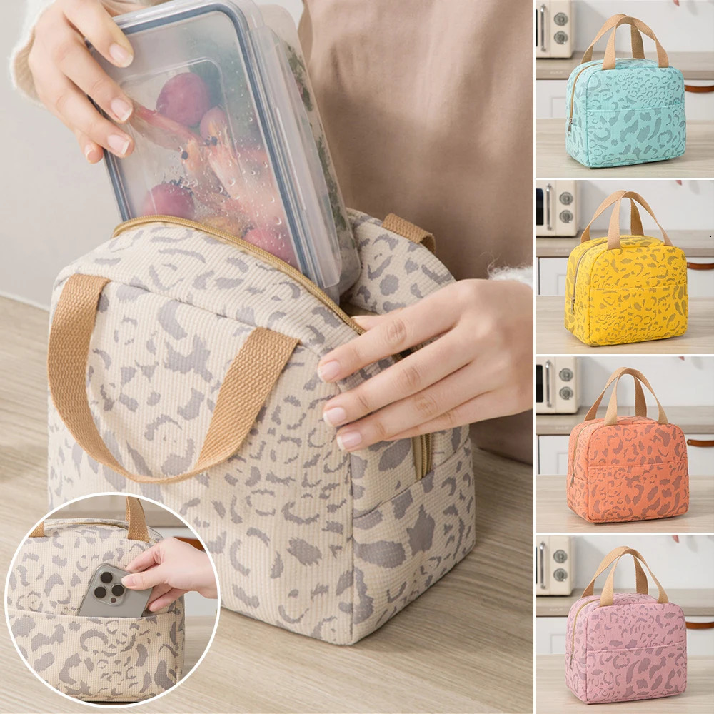 Girls Food Box Durable Waterproof Lunch Box Portable Zipper Large-capacity Thermal Lunch Bag Thermal Insulated Camping Bags 250408