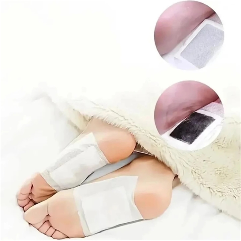50 Adhesive Foot Pads Natural Bamboo Powder for Deep Cleaning Moisturizing Relaxation After 250407