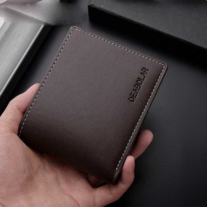 2023New Wallet Men Leather Purse for Men Wallets with Zipper Card Holder Coin Pocket Male Money Bag Classic Monederos De Hombre H2511071