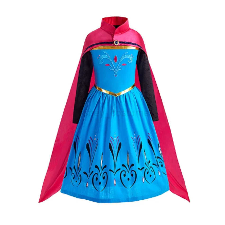 Disney Girls Elsa Anna Dress Children Princess Carnival Dress Kids Jasmine Rapunzel Pageant Flower Disguise Cosplay Christmas Costume X250408