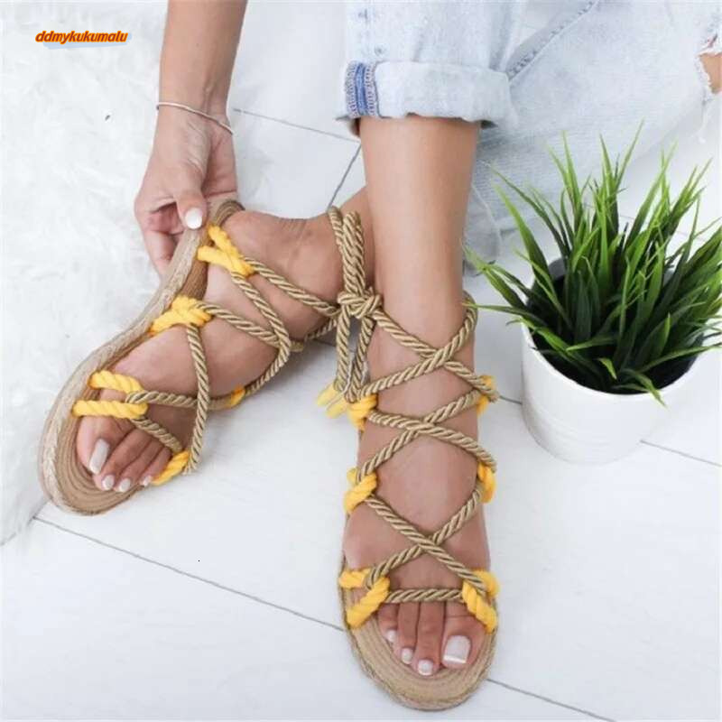 2021 New Sandals Woman Shoes Braided Rope With Traditional Casual Style And Simple Creativity Fashion Women Summer ddmykukumalu