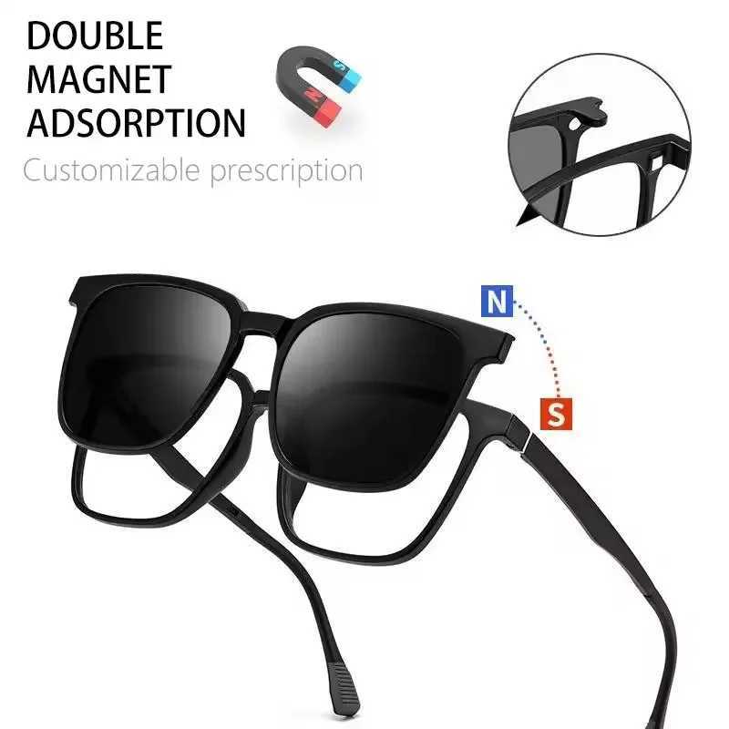Mens womens polarized sunglasses prescription reading glasses blue light glasses #TJ2190 magnetic clip on optical Myopia glasses W250408