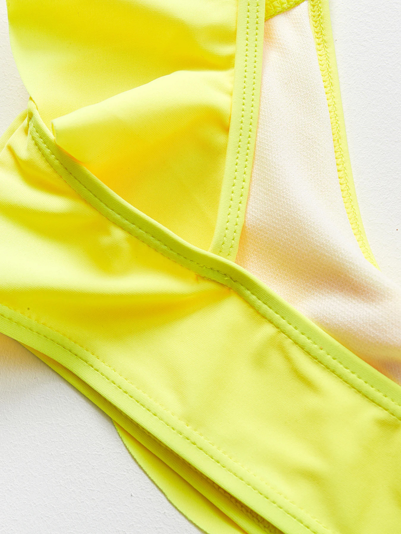 Yellow color twopiece girls bikini swimsuit set 250408