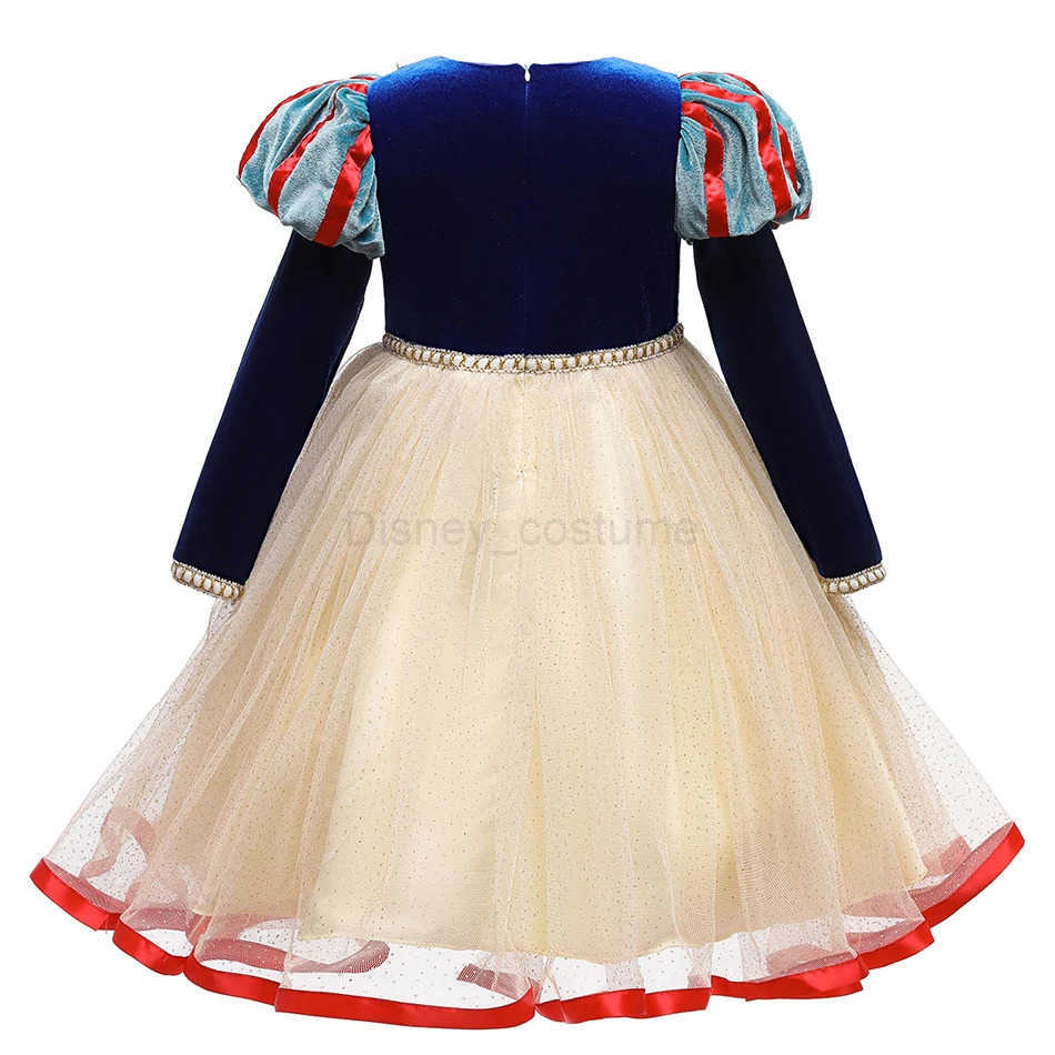 Disney Princess Girl Snow White Dress Childrens Charm Baby Role Playing Costume Apple Tennis Dress Carnival Birthday Party Costume 2-8T X250408