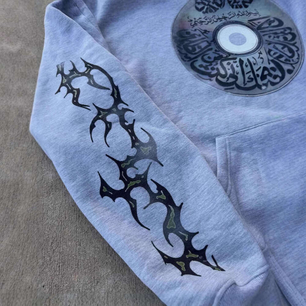 2025 new film record men's and women's loose three-dimensional printed casual hoodie