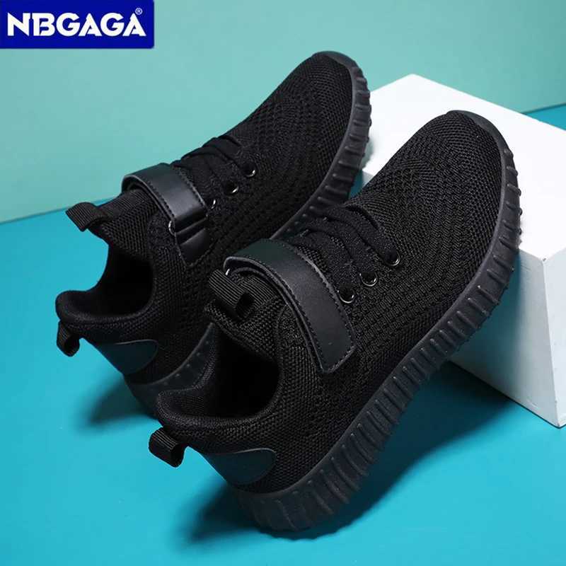 Fashionable childrens running sports shoes black sports shoes childrens outdoor lightweight and breathable Tenis shoes W250407