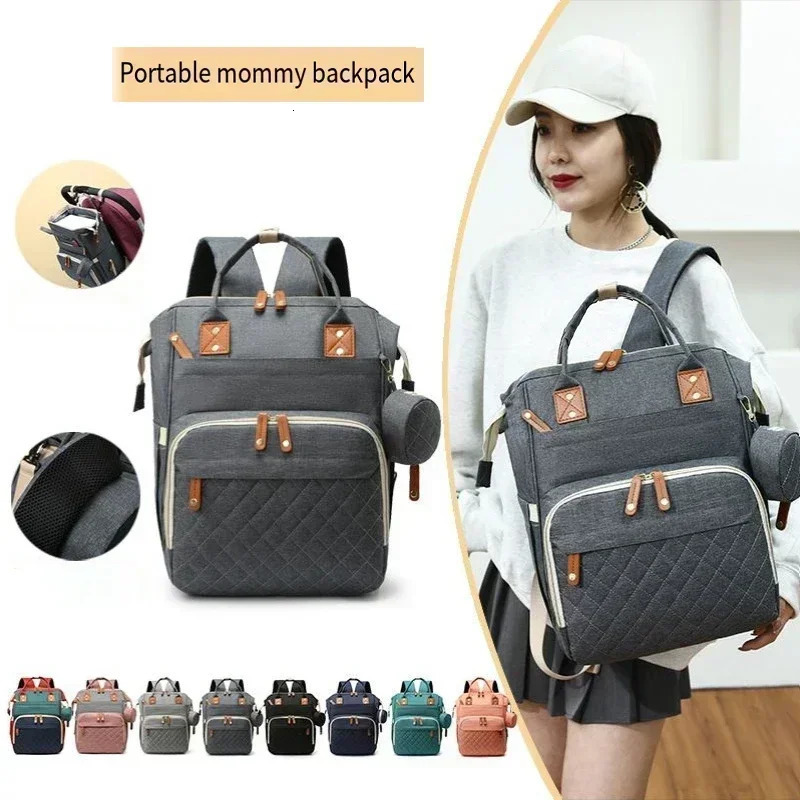 Portable Mommy Bag Large Capacity Shoulder Mother Bag Stroller Hanging Bag Multi-functional Fashion Travel Diaper Bags 250407
