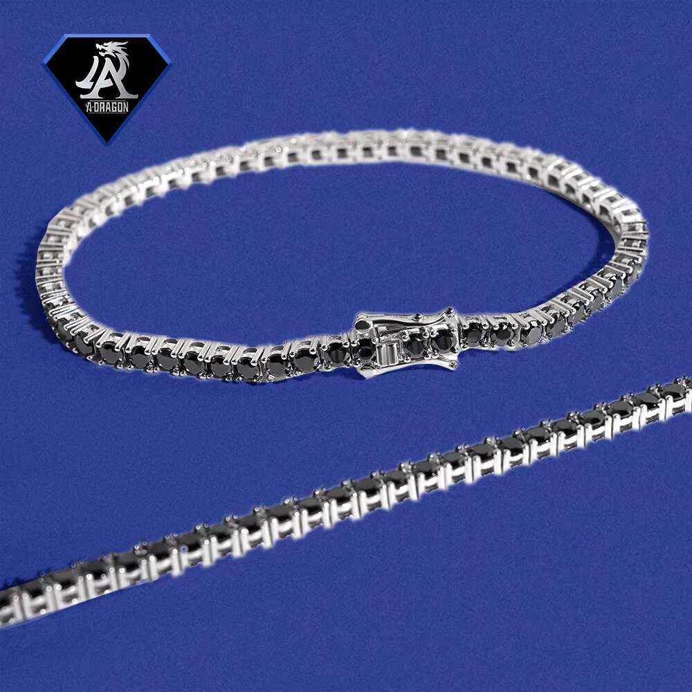 Gleaming 4mm Multicolor Moissanite Tennis Set Chic Bracelet Necklace Set Gold-Plated 925 Silver Chic Moissanite Necklaces