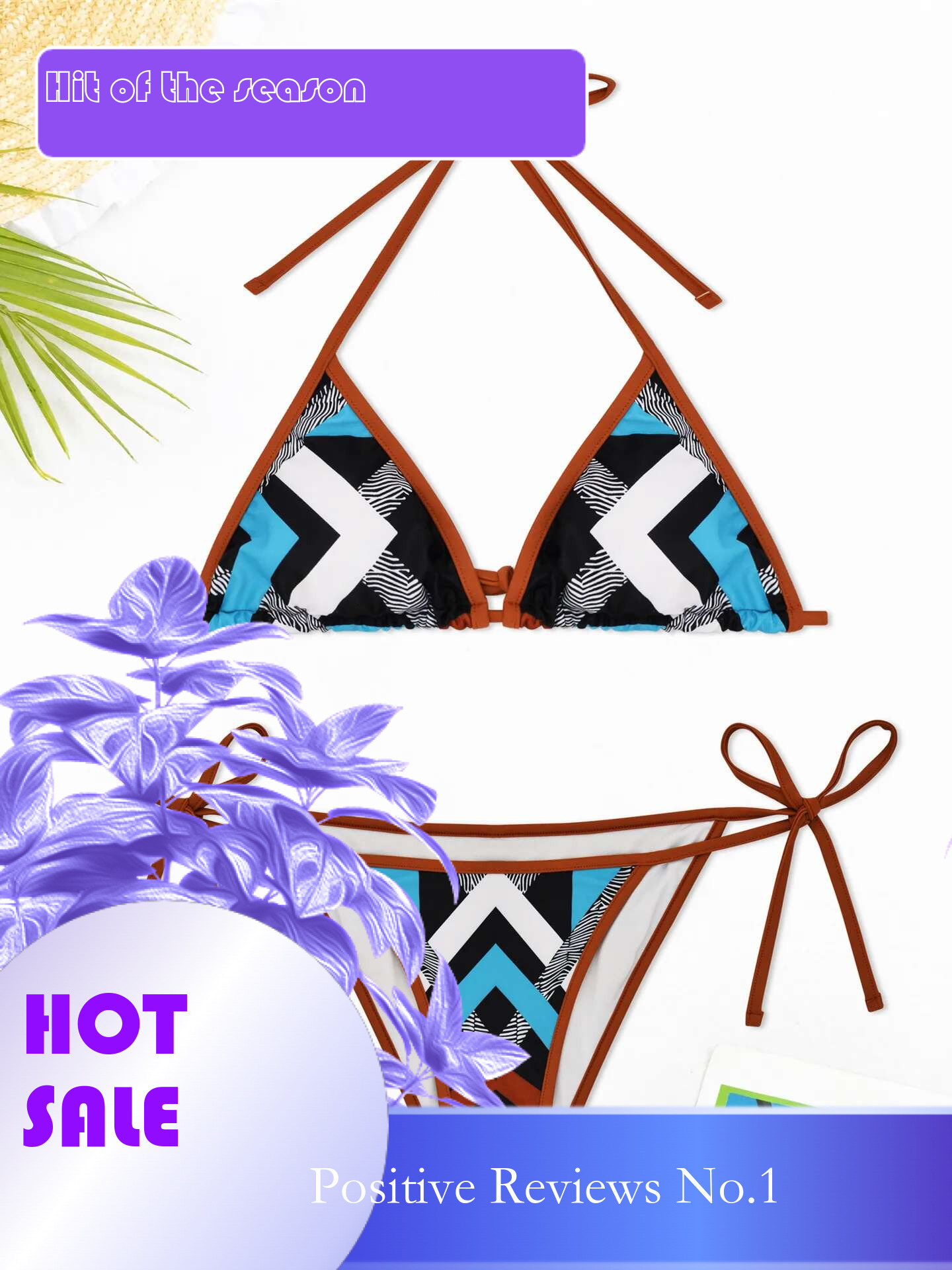Dongdumaoyi Sexy Triangle Bikini Set Women Blue Geometric Print Push Up Micro Swimsuit Brazilian Lace Bathing Suit Swimwear Biquini