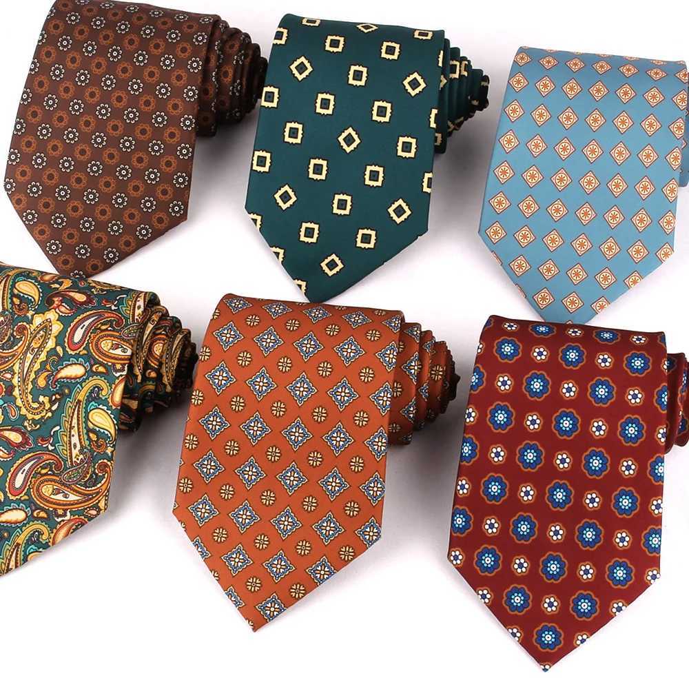 9 cm Wide Print Ties For Men Wen Paisley Neck Tie For Wedding Business Classic Gro Neckties Fashion Mens Flower Neck Tie X250407