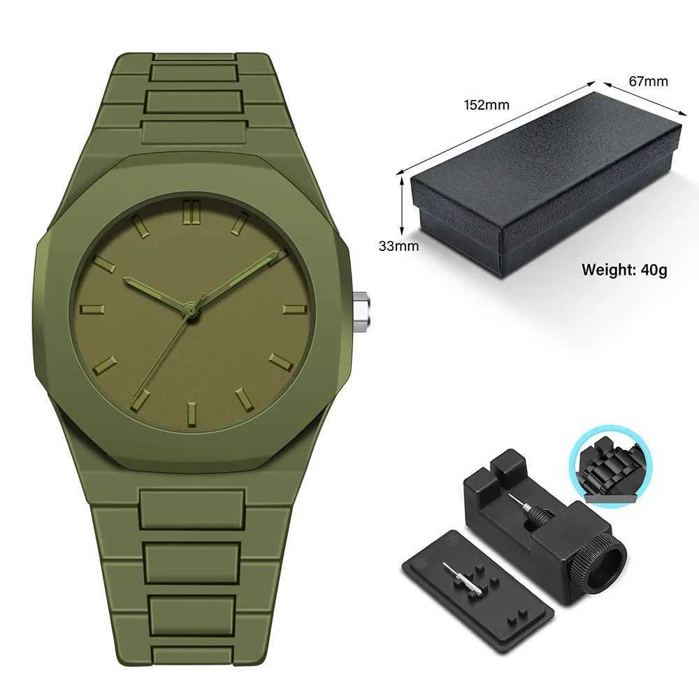 Luxury Brand Mens Plastic Pellet Watch Fashionable Business Round Waterproof Quartz Watch Customizable Brand Y250407