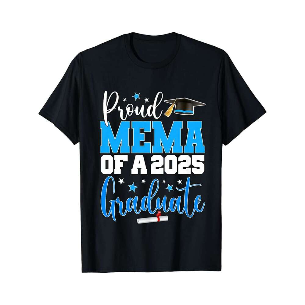Designer T shirt Mema Senior 2025 Proud Mema Of A Class Of 2025 Graduate - 220g Tshits