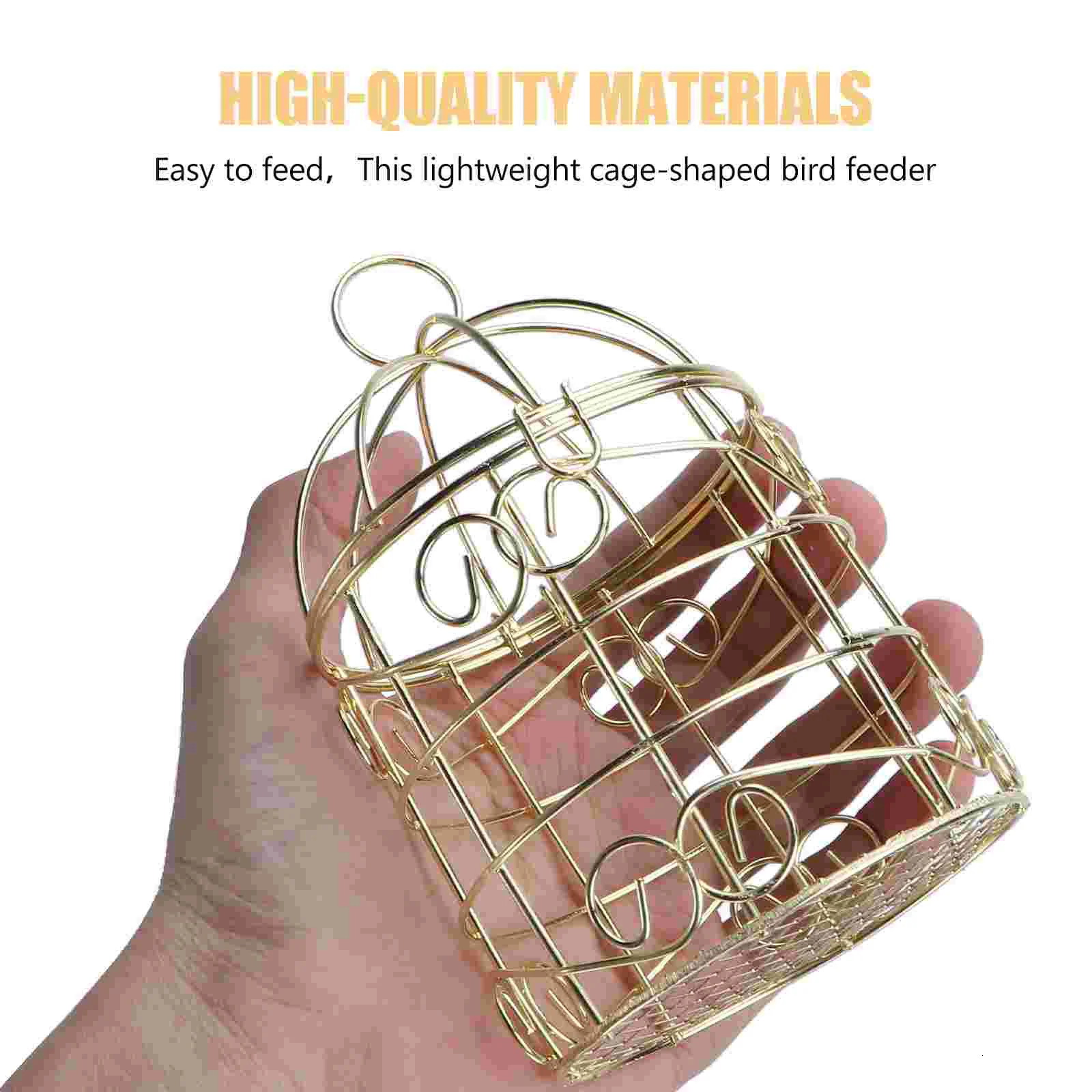 2 bird cages parrot cages decorative feeders hanging hollow retro feeders small wrought iron indoor 250403