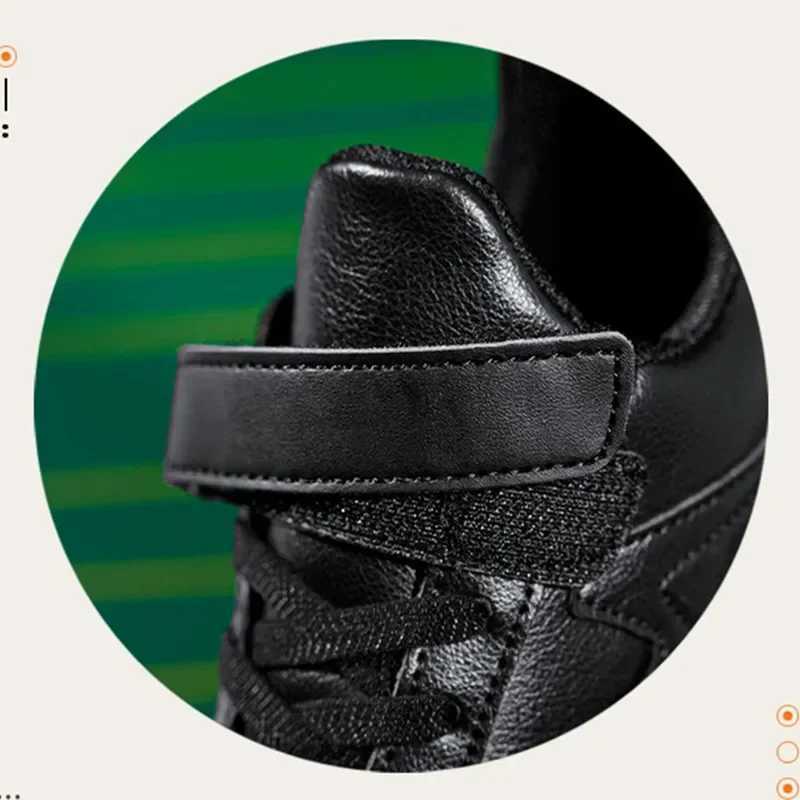 Leather breathable childrens sports shoes 2022 autumn new website childrens sports black and white childrens girls and boys leisure running W250407