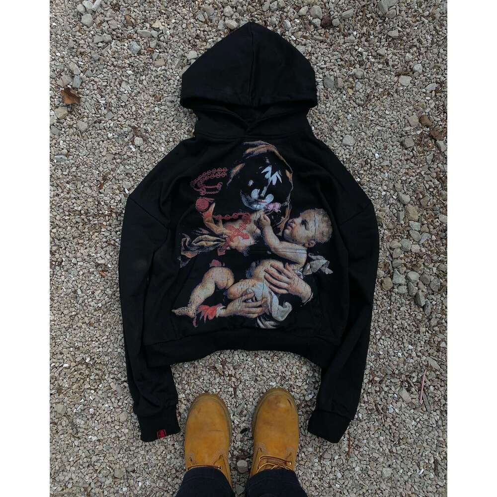 2025 regular printed men's women's hooded sweatshirt, fashionable and personalized, niche hoodie