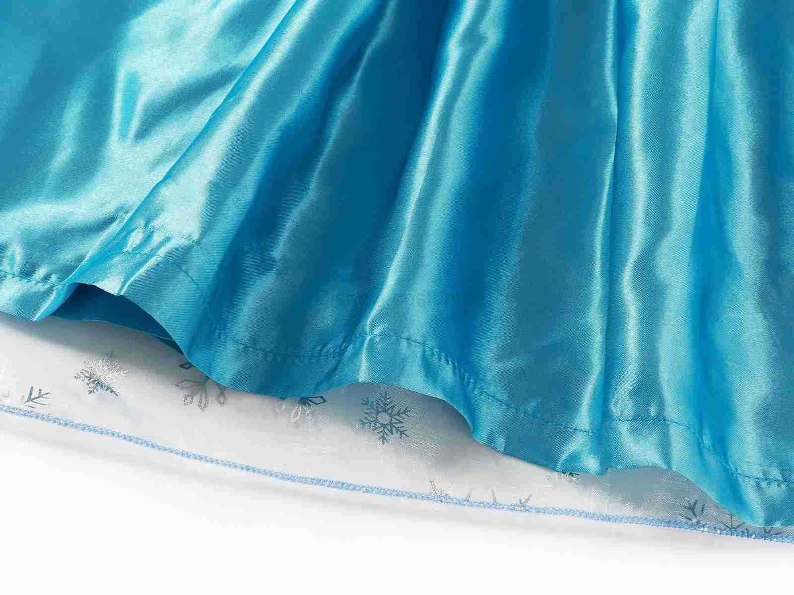 Disney girls cosplay snow queen Elsa costume childrens carnival party ball dress robe play childrens clothing frozen princess dress X2504081