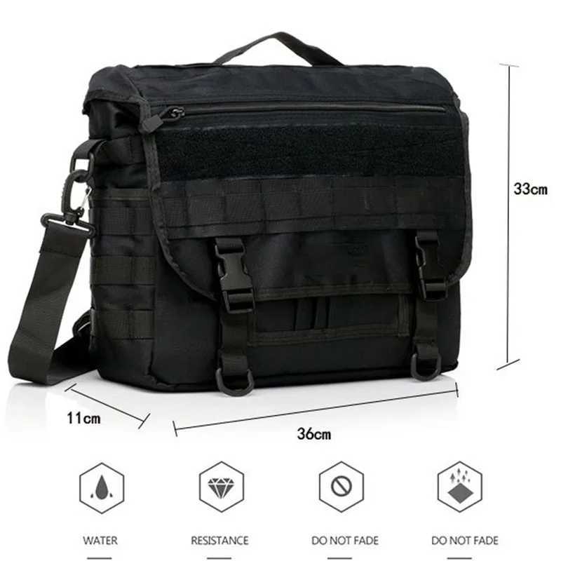 Men Tactical Molle Nylon Bag Messenger Shoulder Bag Laptop Handbags Briefcase Outdoor Hiking Climbing Bags Russian Camo BackpackC250407