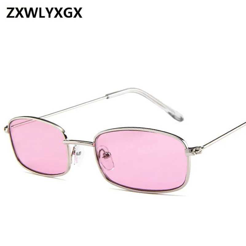 ZXWLYXG 2025 New Small Rectangular Sunglasses Womens Retro Brand Designer Red Sunglasses Womens Neutral Edition W250408