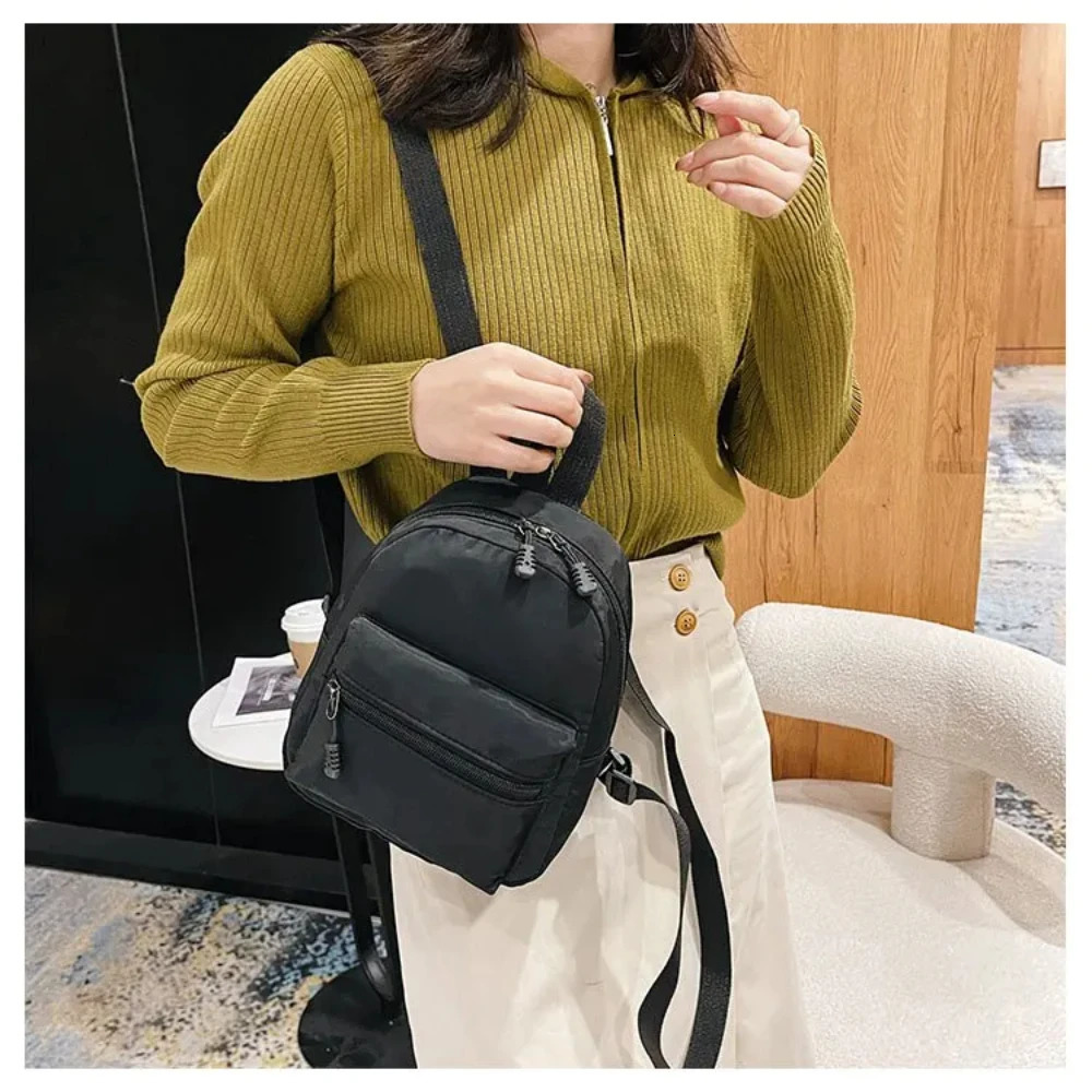 Mini Womens Backpacks Trend Nylon Female Bag Small School Bags White Rucksack For Teen Girls Fashion Casual Backpack 250408