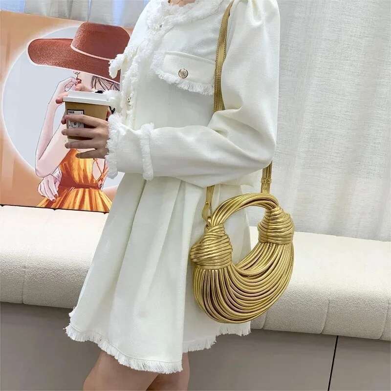 Shoulder Underarm Woven Noodles Messenger Women's Bag Designer Purses New Fashion Evening Handbag Dresses Suitcase Dinner