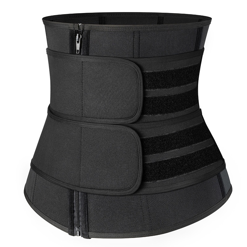 Waist Trimmer Tummy Control Belt Neoprene Fabric Waist Trainer Double Straps Corset Cincher Fitness Workout Sauna Sweat Band Girdle Shapewear