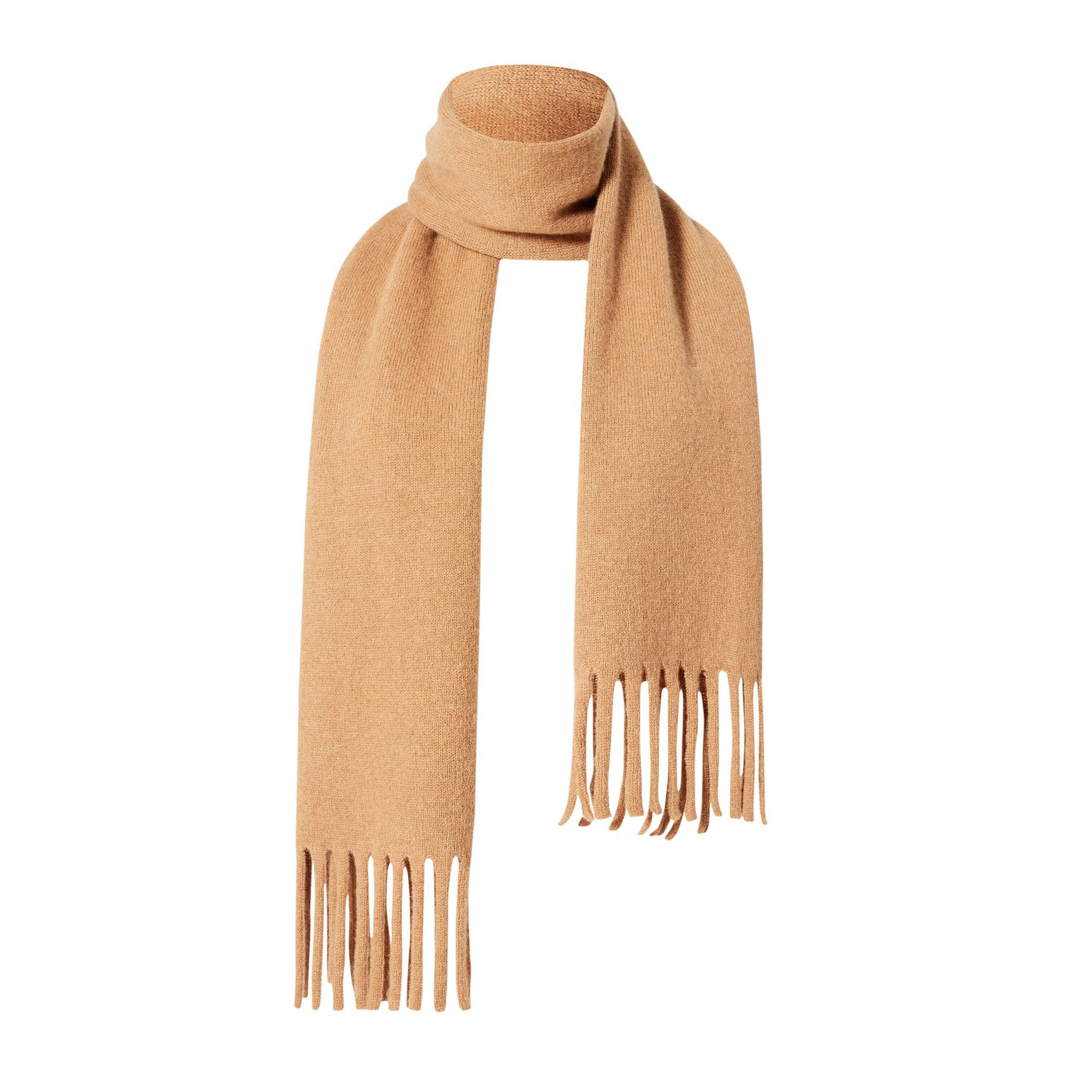 K340 100% wool knitted scarf for women winter warm solid color tassel scarf Korean style all-match warm knitted neck scarf