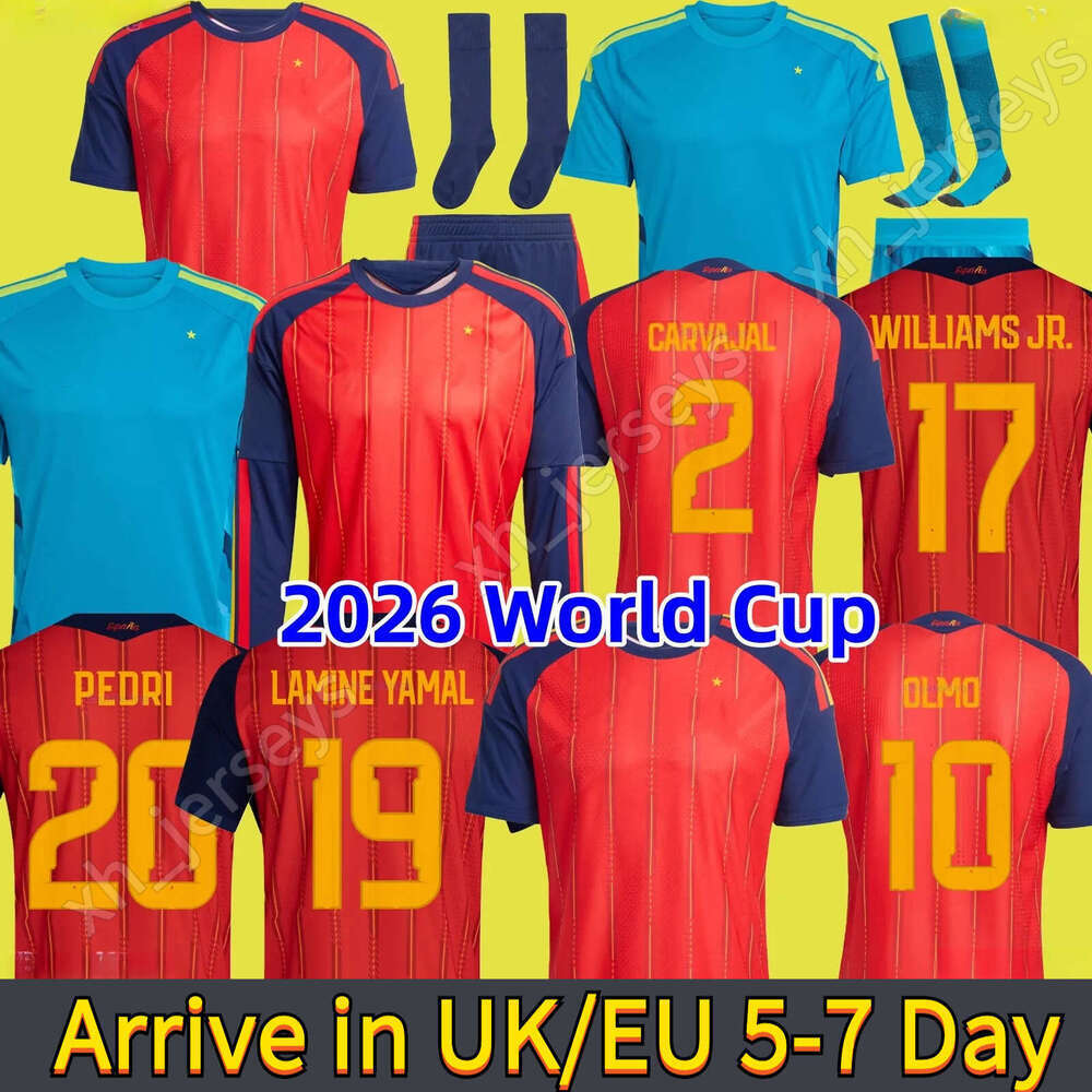 Spain 2026 2027 Soccer Jersey MORATA FERRAN CARVAJAL 26 27 National Team Football Shirt 2025 Men Kids Kit LAMINE YAMAL Camisetas Espana RODRI OYARZABAL FINAL