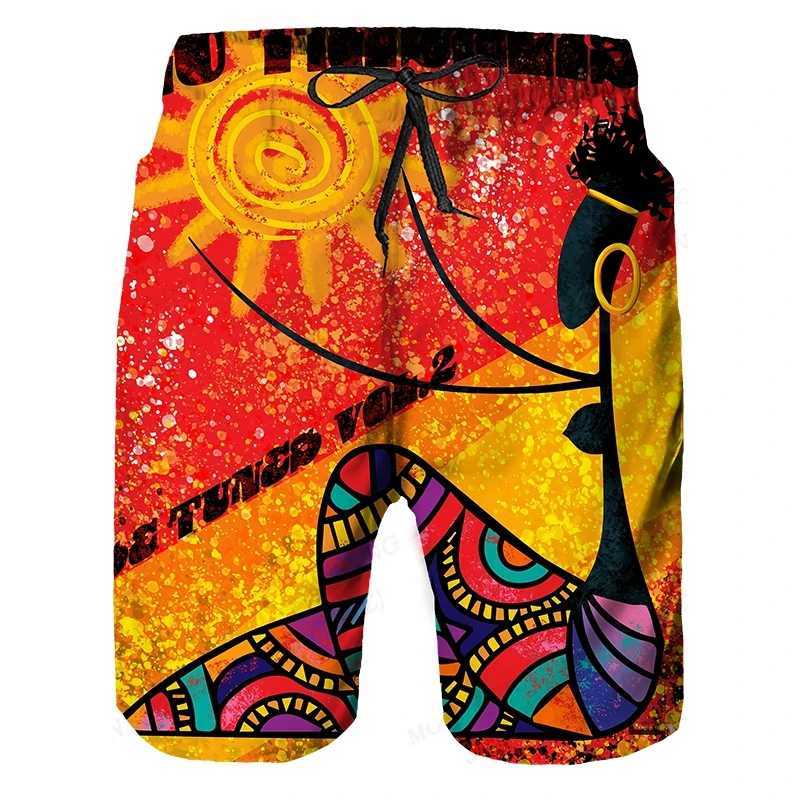 New African Mens Beach Shorts Summer Swimsuit Shorts Mens Surfboard Shorts Quick drying Casual Sportswear Swimming Shorts BoysXJ250407